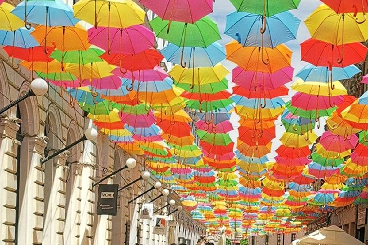 Umbrellas, umbrellas in Timisoara
